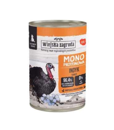 WIEJSKA ZAGRODA Puppies Monoprotein Turkey - wet dog food - 400g