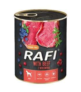 Dolina Noteci Rafi Wet dog food with beef, blueberries and cranberries - 800g