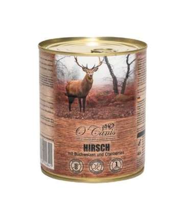O'CANIS canned dog food- wet food- deer with buckwheat- 800 g