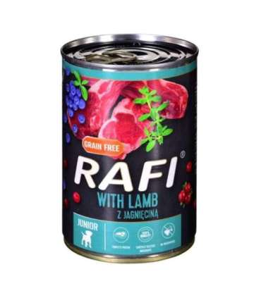 Dolina Noteci Rafi Junior with lamb, cranberry and blueberry - Wet dog food 400 g
