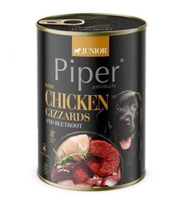 DOLINA NOTECI Piper Junior Chicken gizzards with beetroot - wet dog food - 400g