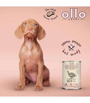 OLLO Puppy Pure Turkey - wet dog food - 850 g