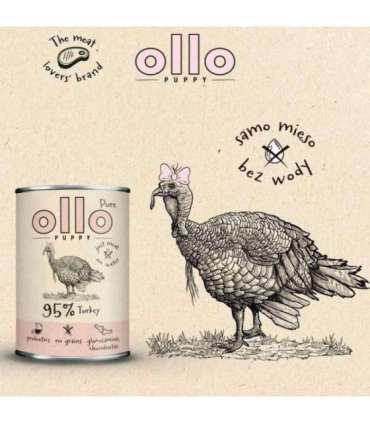 OLLO Puppy Pure Turkey - wet dog food - 850 g