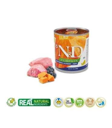 FARMINA N&D DOG LAMB&PUMPKIN&BLUEBERRY PUPPY 285g