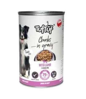 TUF TUF Meaty chunks with lamb - wet dog food - 1250g