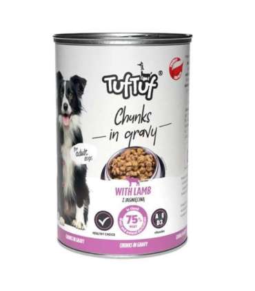 TUF TUF Meaty chunks with lamb - wet dog food - 1250g