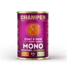 CHAMPER Coat & Skin Monoprotein Lamb - wet dog food - 400g