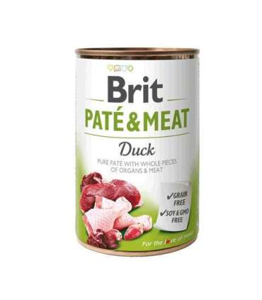 BRIT Pate&Meat Adult Duck - Wet dog food - 400 g