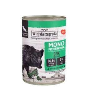 WIEJSKA ZAGRODA Monoprotein Wild boar - wet dog food - 400g