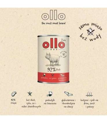 OLLO Pure Pork - wet dog food - 850g