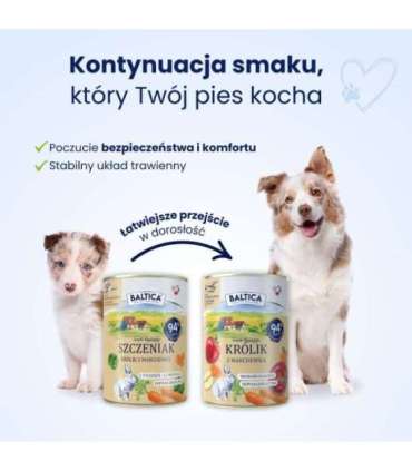 BALTICA SMAKI REGIONÓW Szczeniak Królik z marchewką   400g