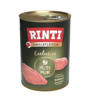 RINTI Singlefleisch Exclusive Turkey - wet dog food - 400g