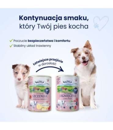 BALTICA SMAKI REGIONÓW Szczeniak Jagnięcina z bananem  400g