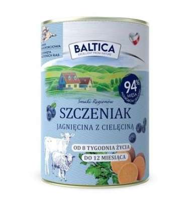 BALTICA SMAKI REGIONÓW Szczeniak Jagnięcina z cielęciną 400g