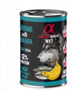 ALPHA SPIRIT WET Sardine with banana - wet dog food - 400g