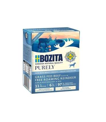 BOZITA Purely Paté Duoprotein Beef and reindeer - wet dog food - 370g