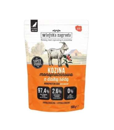 WIEJSKA ZAGRODA Monoprotein Goat - wet dog food - 500g