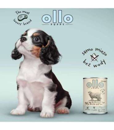 OLLO Puppy Umami Beef and Green Tripe with Duck Liver - wet dog food - 850g
