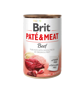 BRIT Paté & Meat with Beef - wet dog food - 400g