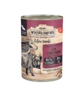WIEJSKA ZAGRODA Forest Flavours Wild boar with beef - wet dog food - 400g