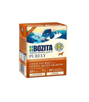 BOZITA Purely Paté Duoprotein Beef and salmon - wet dog food - 370g