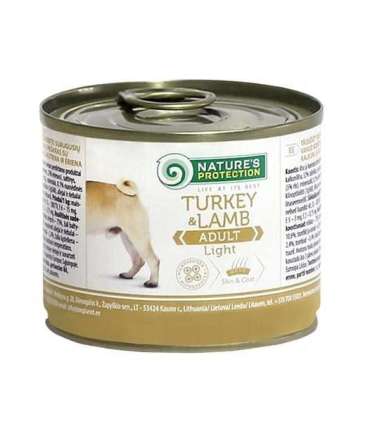 NATURE'S PROTECTION Adult Light Turkey and Lamb - wet dog food - 200 g