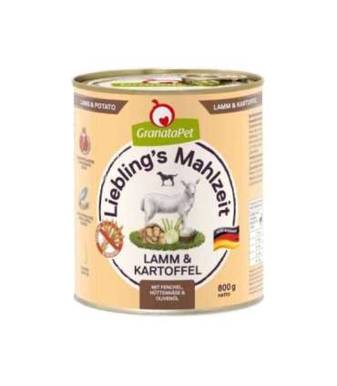 GRANATAPET Liebling's Mahlzeit Lamb and potato - wet dog food - 800g