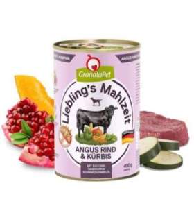 GRANATAPET Liebling's Mahlzeit Angus beef & pumpkin - wet dog food - 800g