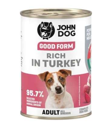 JOHN DOG Good form Rich in turkey - wet dog food - 400g