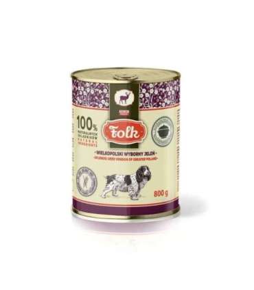 FOLK Splendid deer venison of Greater Poland - wet dog food - 800g