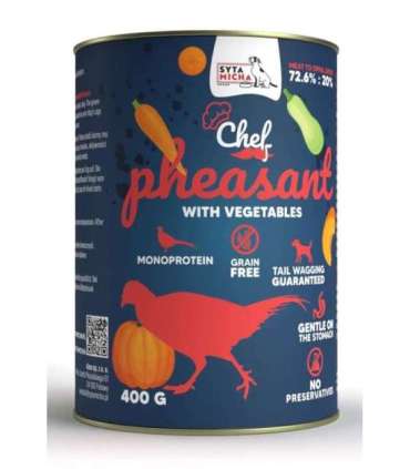 SYTA MICHA Chef Pheasant with vegetables - wet dog food - 400g