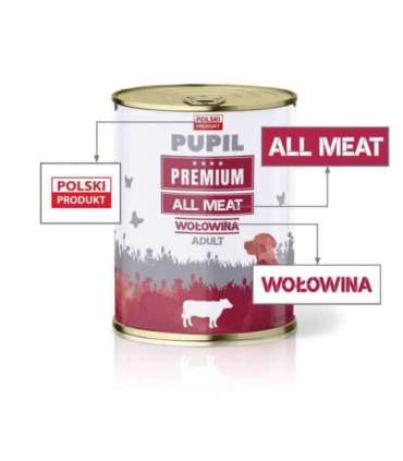 PUPIL PREMIUM Wołowina karma mokra dla psa 800g