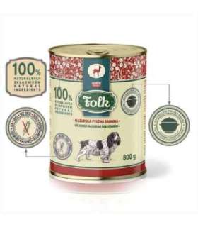 FOLK Delicious Masurian roe venison - wet dog food - 800g