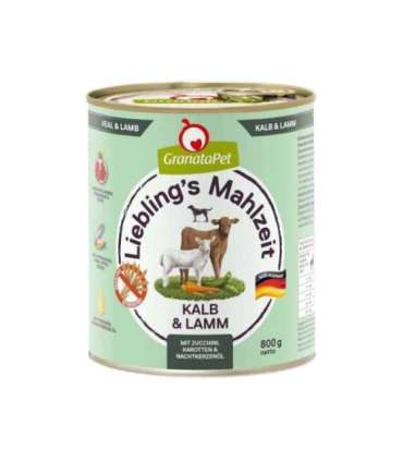 GRANATAPET Liebling's Mahlzeit Veal and lamb - wet dog food - 800g