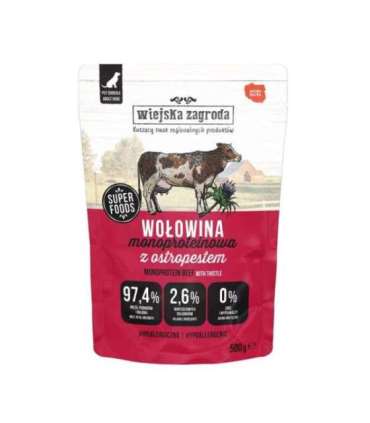 WIEJSKA ZAGRODA Monoprotein Beef - wet dog food - 500g