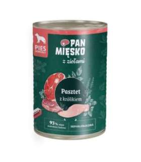 PAN MIĘSKO with Herbs Rabbit Pate - wet dog food - 400g