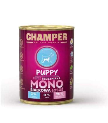 CHAMPER Puppy Monoprotein Salmon - wet dog food - 400g
