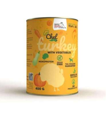 SYTA MICHA Chef Turkey with vegetables - wet dog food - 400g