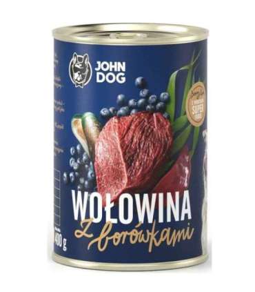 John Dog BERRY Adult wołowina z borówkami 400g