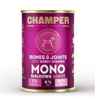 CHAMPER Bones & Joints Monoprotein Salmon - wet dog food - 400g
