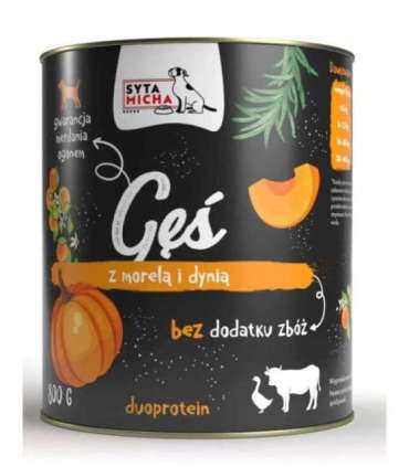 SYTA MICHA Goose with apricots and pumpkin - wet dog food - 800g