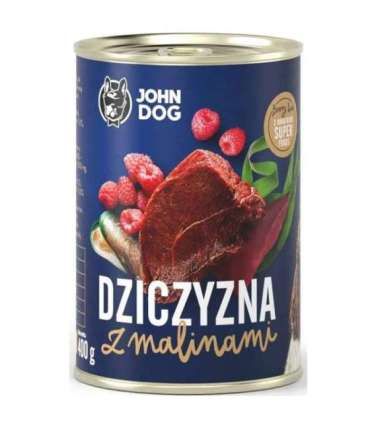 John Dog BERRY Adult dziczyzna z malinami 400g