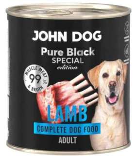 JOHN DOG Pure Black Special Edition Lamb - wet dog food - 800g