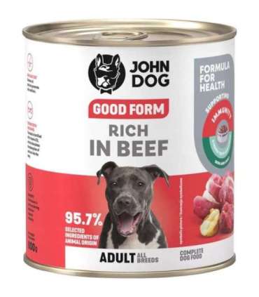 JOHN DOG Good Form Rich in beef - wet dog food - 800g