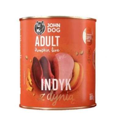 JOHN DOG Pumpkin Turkey with pumpkin - wet dog food - 800g