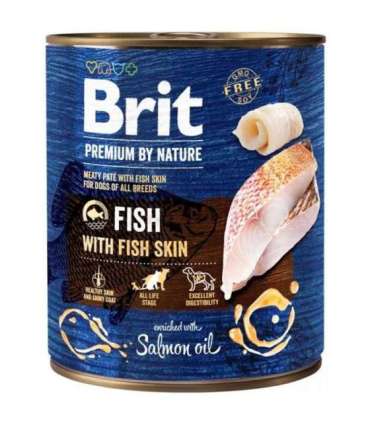 BRIT Premium by nature Fish with fish skin - wet dog food - 800g