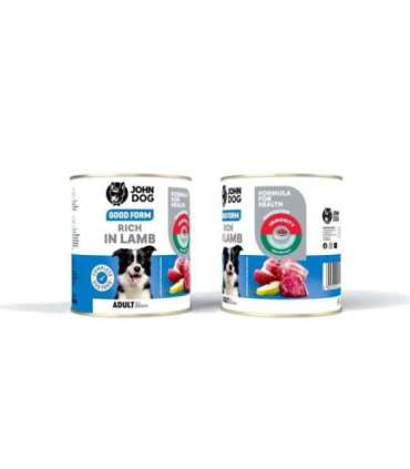 JOHN DOG Good Form Rich in lamb  - wet dog food - 800g