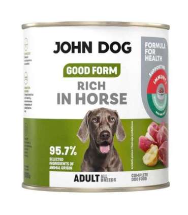 JOHN DOG Good Form Rich in horse - wet dog food - 800g