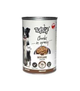 TUF TUF Chunks in gravy with game - wet dog food - 415g