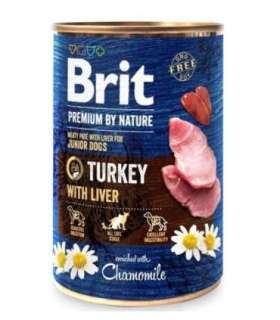 BRIT Premium by nature Junior Turkey with Liver - wet dog food - 400g